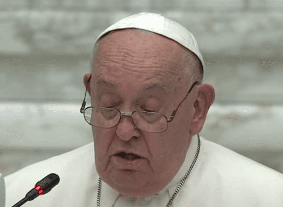 Pápež František, Snímka obrazovky youtube vaticannews