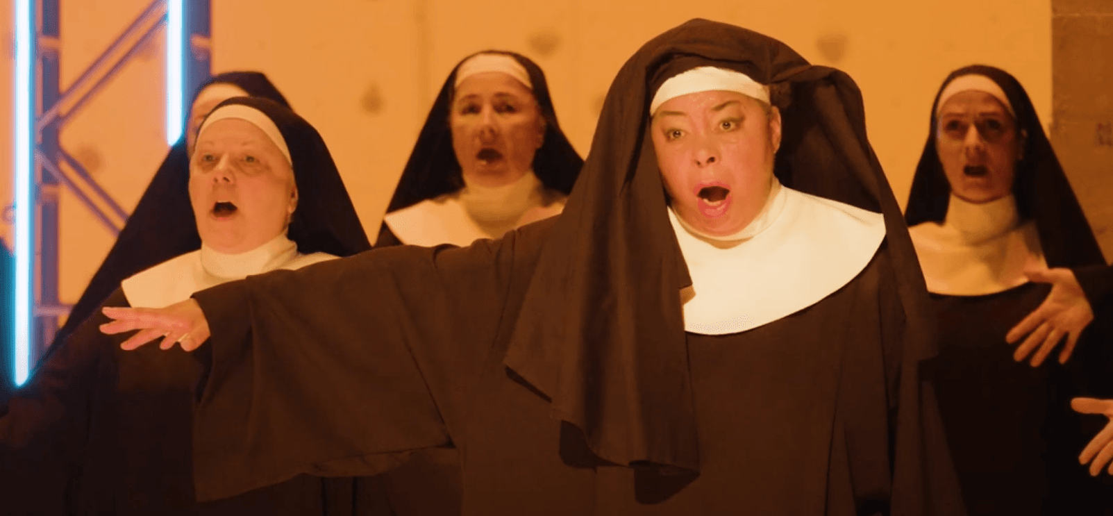 Blasfemické predstavenie "Sancta". Snímka obrazovky YouTube
