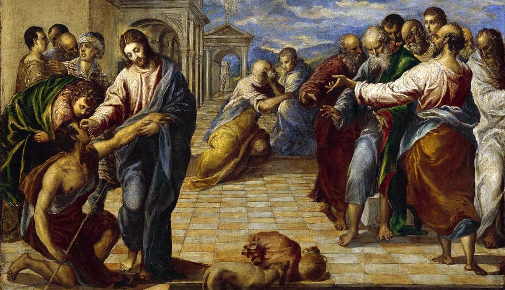 El Greco: Uzdravenie slepého. Zdroj: wikimedia commons