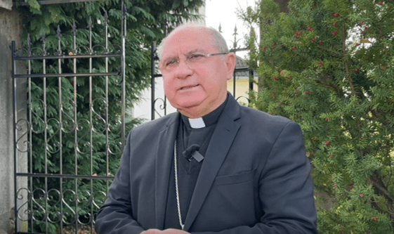 Košický arcibiskup metropolita Bernard Bober, predseda KBS. Zdroj: Snímka obrazovky TK KBS