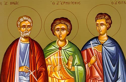 Cisárov filozof, úradník a pisár: mučeníci Ménas, Hermogenés a Eugraf