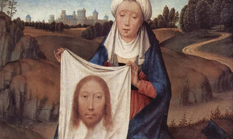 Hans Memling: Veronika a jej šatka (medzi 1470 – 1475). Zdroj: wikimedia commons 