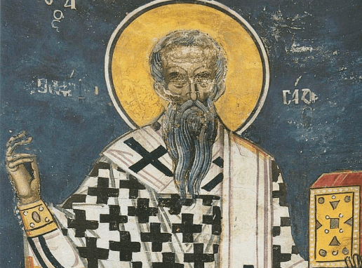 Svätý arcibiskup Porfyrios, zobrazenie na ikona. Zdroj: wikimedia commons