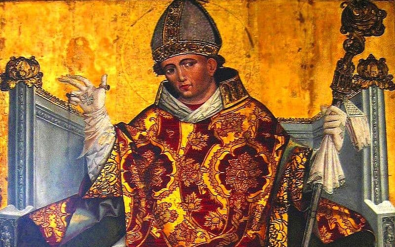 Obraz svätého Stanislava, uchovávaný vo františkánskom kláštore v Krakove (asi 1490). Zdroj: wikimedia commons 