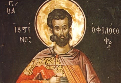 Svätý mučeník Justín. Zdroj: wikimedia commons