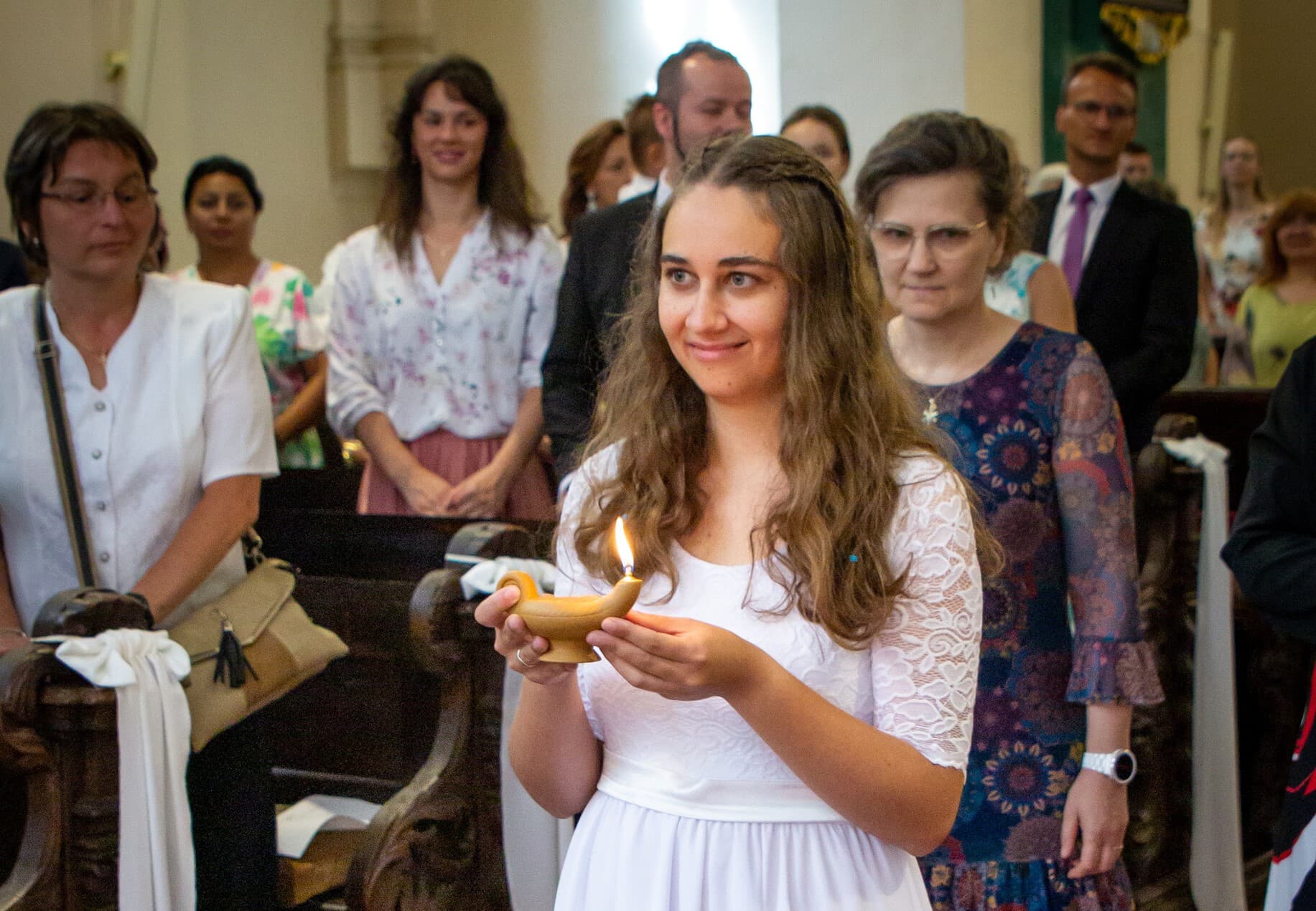 Ivana Németová počas obradu zasvätenia panny, foto: Veronika Mihálová