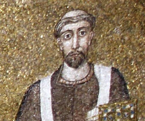 Pápež Symmachus, Apsidová mozaika v Bazilike svätej Agnesy za hradbami v Ríme, foto: José Luiz