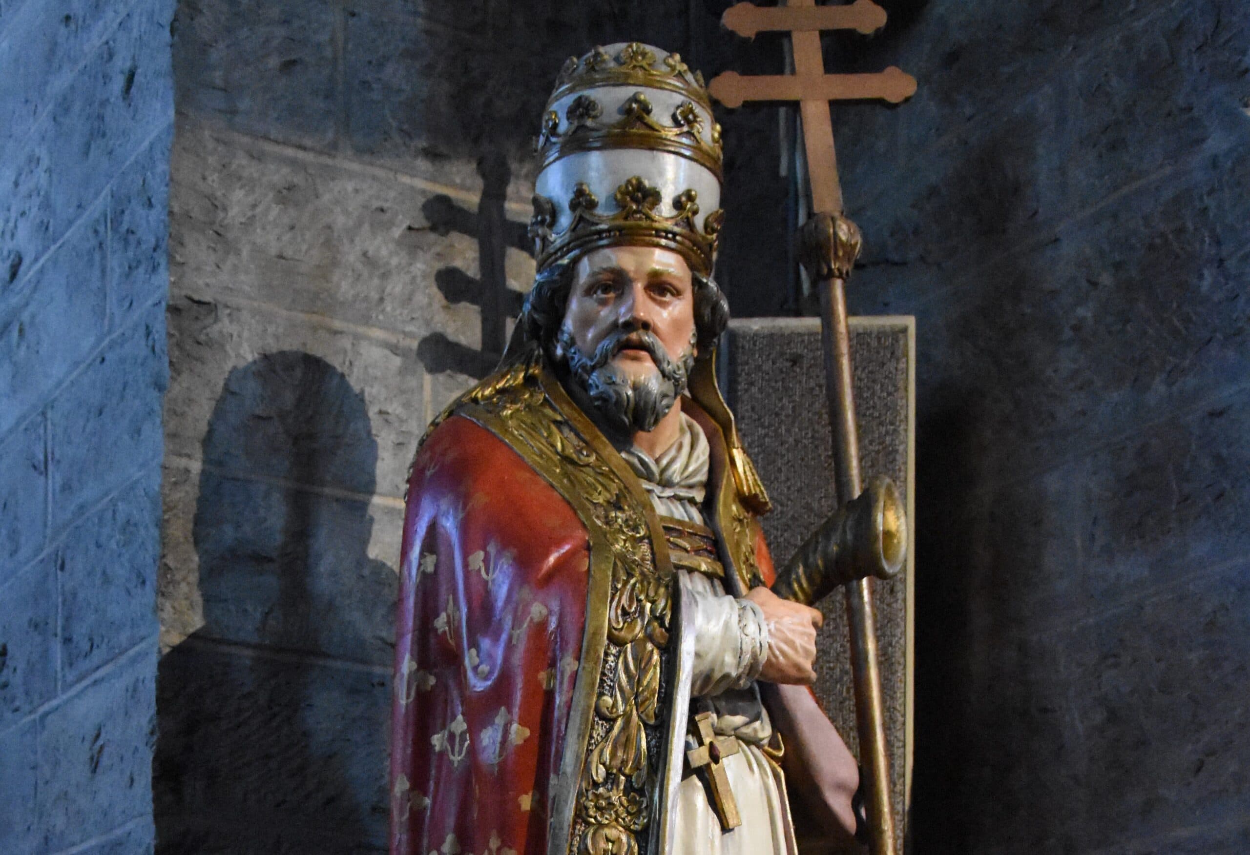 Socha svätého pápeža Kornélia v Kostole narodenia Panny Márie v Mariakerke. Zdroj: wikimedia commons. Foto: Paul Hermans