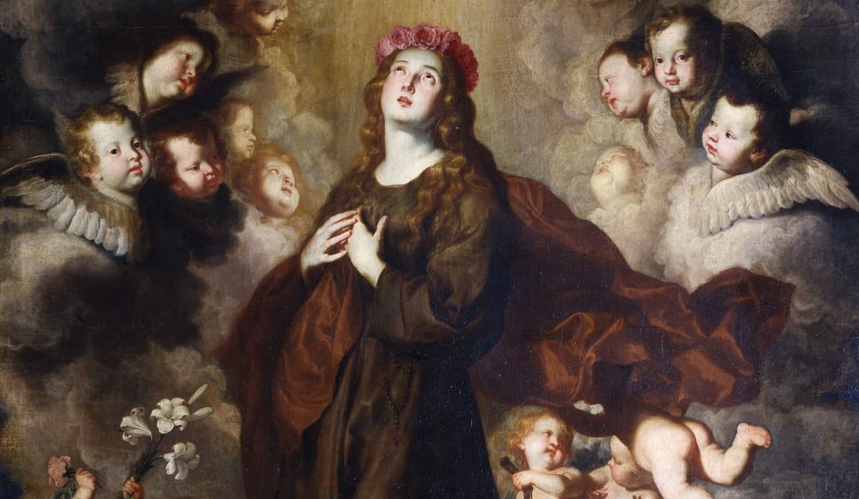 Pietro Novelli: Svätá Rozália v sláve (17. storočie). Zdroj: wikimedia commons