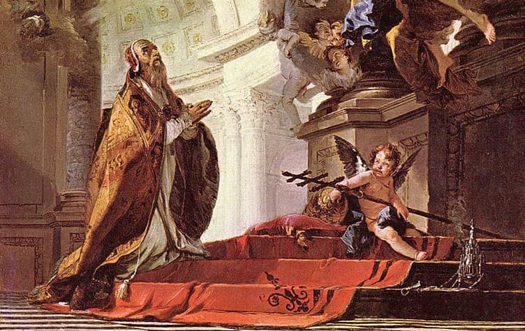 Giovanni Battista Tiepolo: Videnie svätého Klimenta, olej na plátne (1730 – 1735), Národná galéria Londýn. Zdroj: wikimedia commons