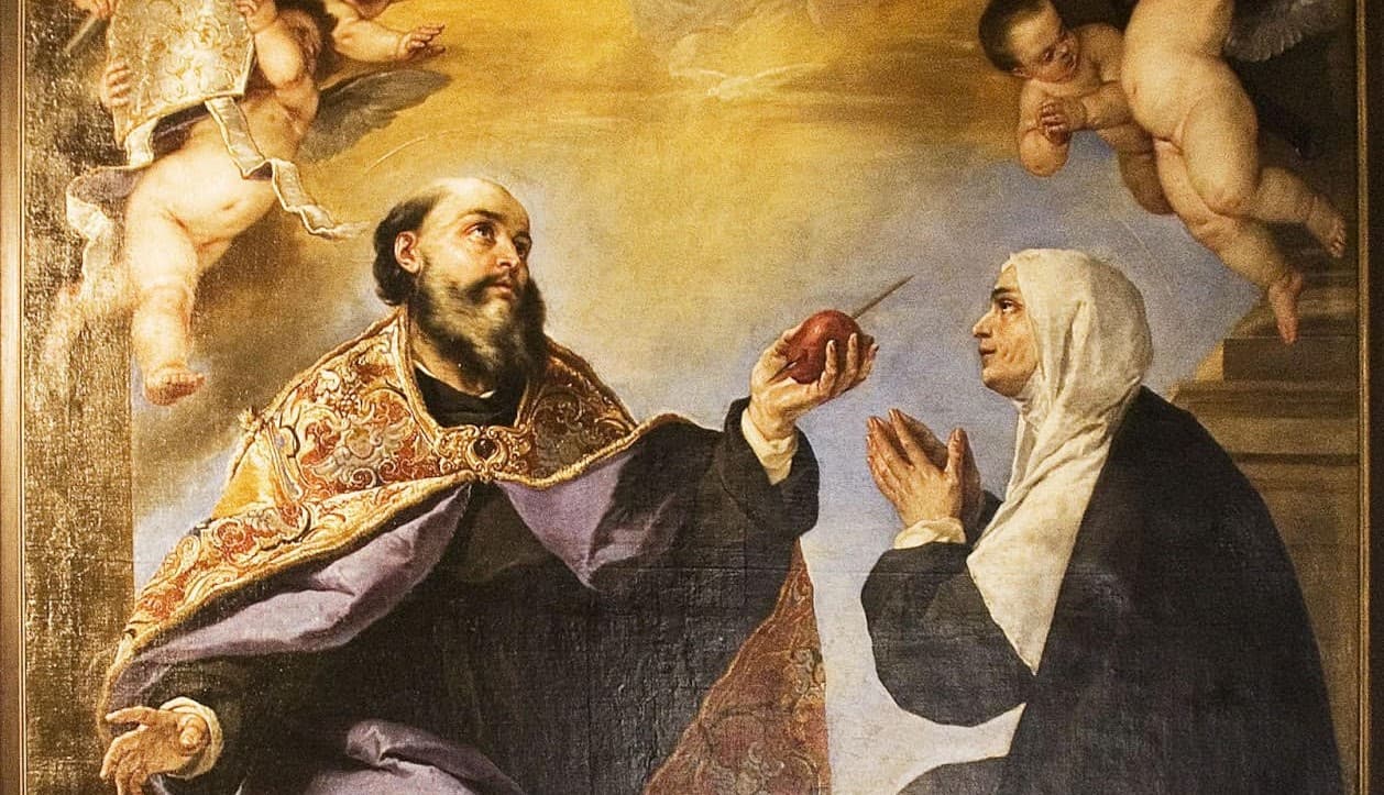 Takto Luca Giordano stvárnil svätého Augustína a jeho matku Moniku. Zdroj: acatholiclife.blogspot.com