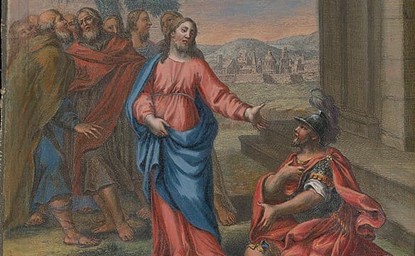 Caspar Luyken: Kristus a stotník z Kafarnaumu, Galéria mesta Bratislavy. Zdroj: webumenia.sk