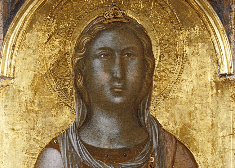 Niccolò di Segna: Svätá Lucia, 1340. Zdroj: Wikimedia