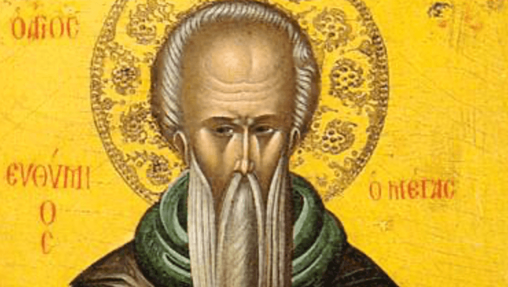 Svätý Eutymios Veľký, zobrazenie na ikone. Zdroj: wikimedia commons