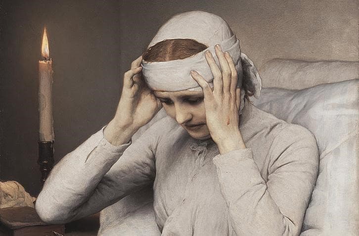 Gabriel von Max: Katarína Emmerichová v extáze. Zdroj: wikimedia commons