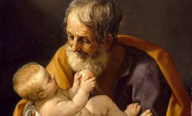 Guido Reni: Sväty Jozef s Jezuliatkom (asi 1625). Zdroj: wikimedia commons