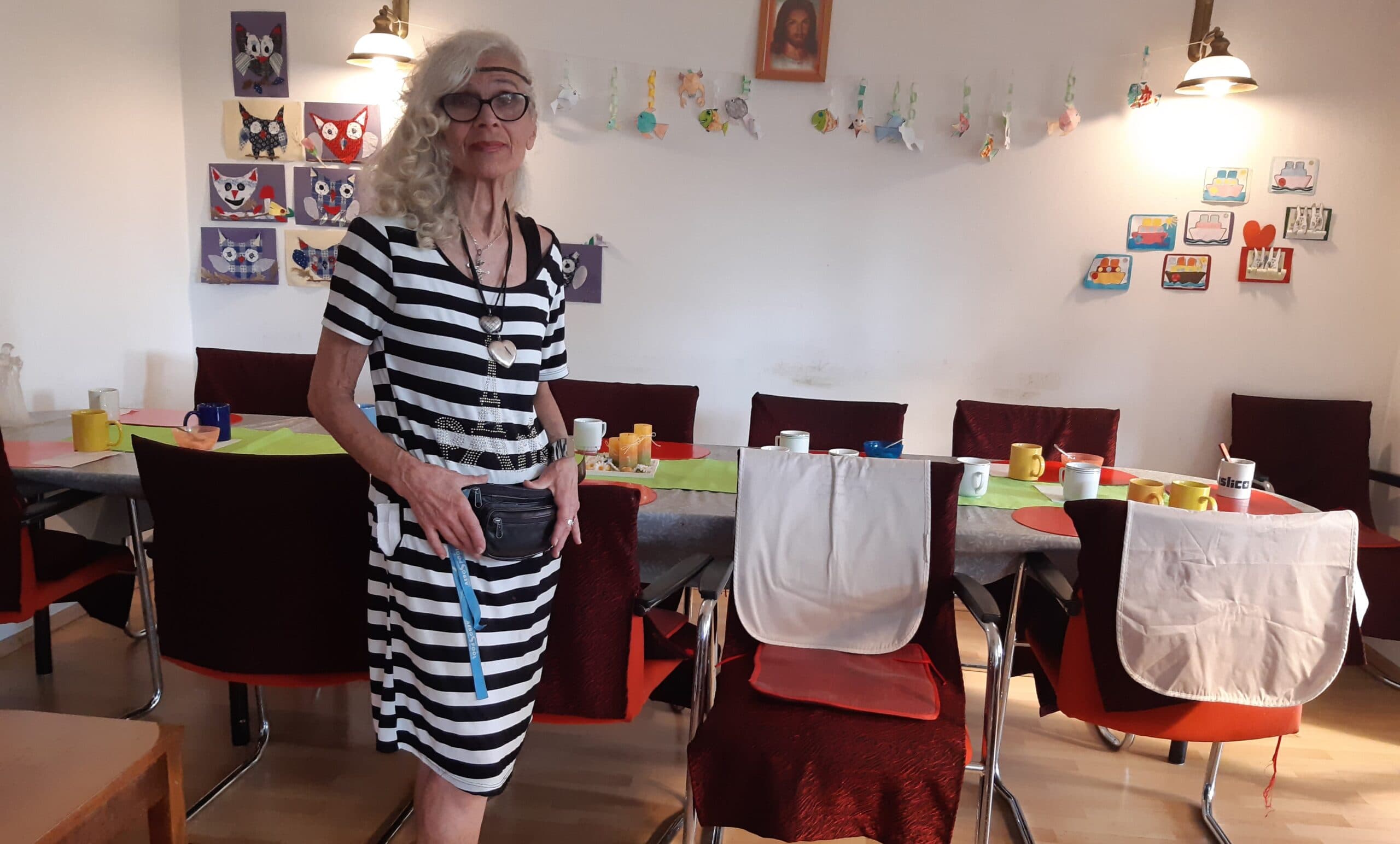 Marta Gogálová v jedálni zariadenia, ktoré založila. Foto: Andrea Eliášová