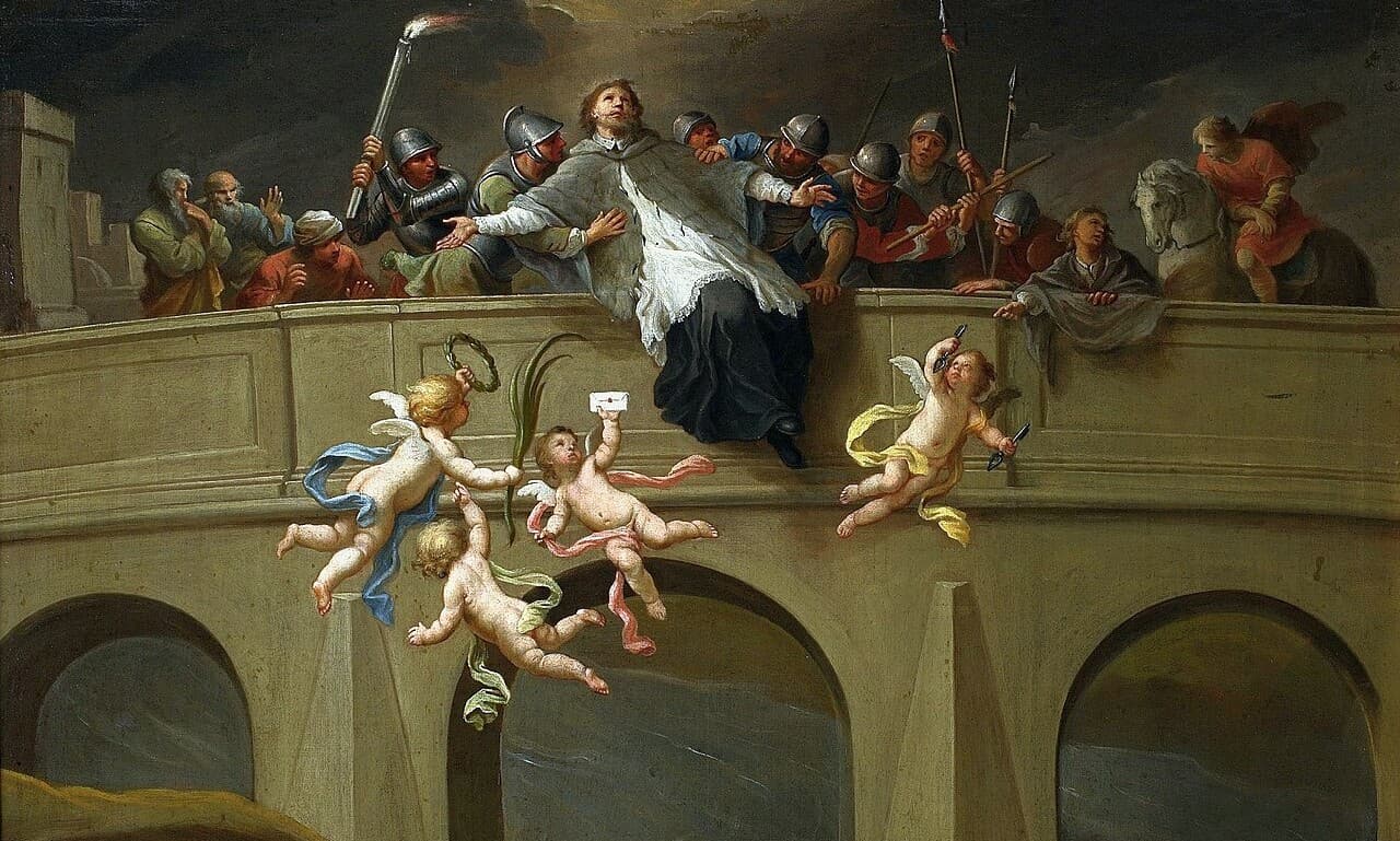 Szymon Czechowicz: Mučeníctvo svätého Jána Nepomuckého, Národné múzeum vo Varšave. Zdroj: wikimedia commons