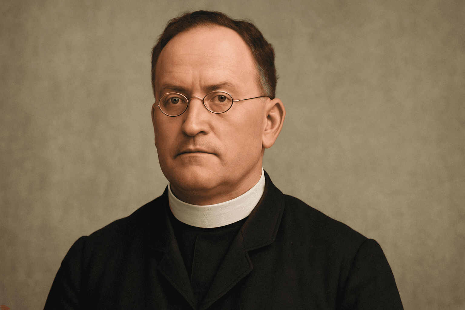 Svätý Justín Orona Madrigal. Obrázok upravený pomocou UI na základe predlohy z wikimedia commons