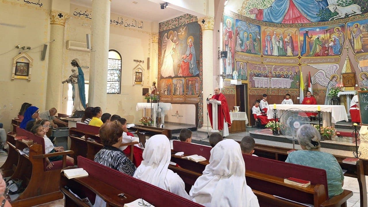 Kostol Svätej rodiny v Gaze pred útokom. Zdroj: Slovenská sekcia Vatican News