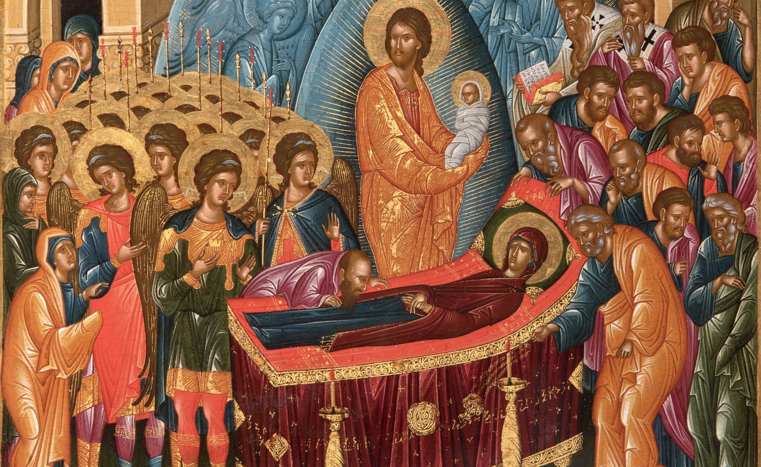 Ikona Zosnutia Bohorodičky. Zdroj: wikimedia commons