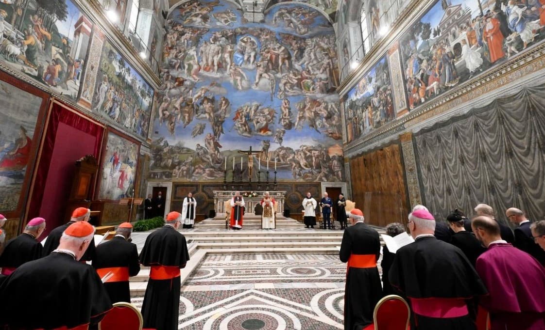 Ekumenická modlitba v Sixtínskej kaplne 23.10.2025. Zdroj: Slovenská sekcia Vatican News