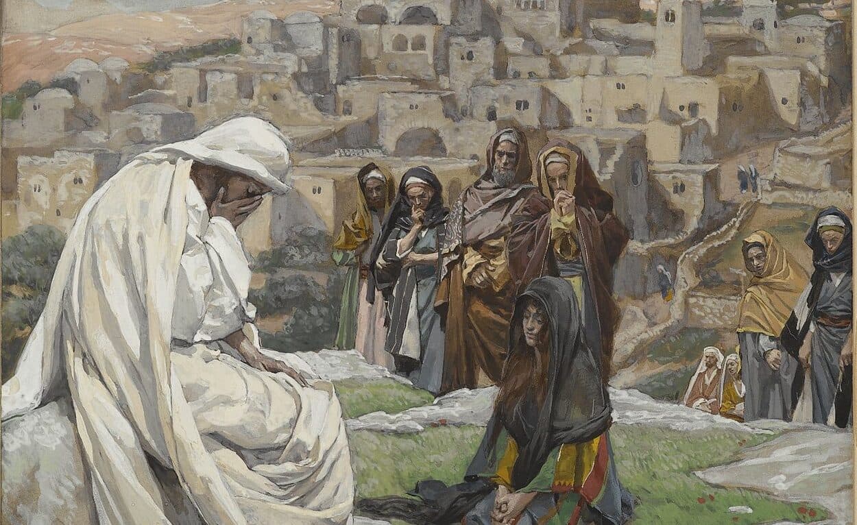 James Tissot: Ježiš plakal. Zdroj: wikimedia