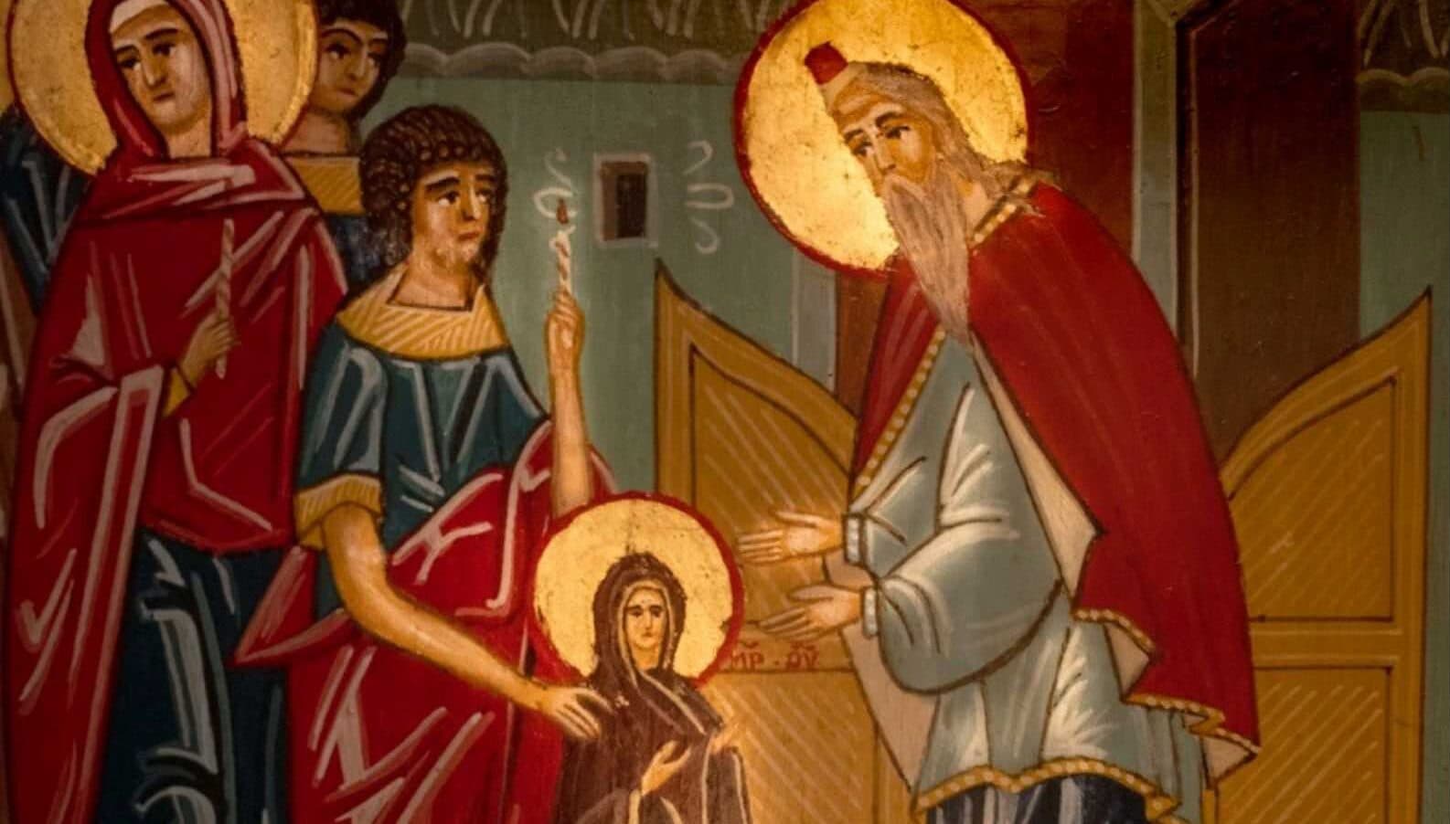 Ikona sviatku Uvedenia Presvätej Bohorodičky do chrámu, ikonostas Katedrály Povýšenia sv. Kríža v Bratislave. Foto: Timotej Križka