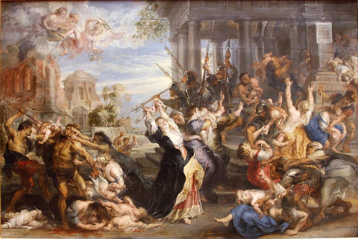 Peter Paul Rubens: Masaker neviniatok (1638). Zdroj: wikimedia