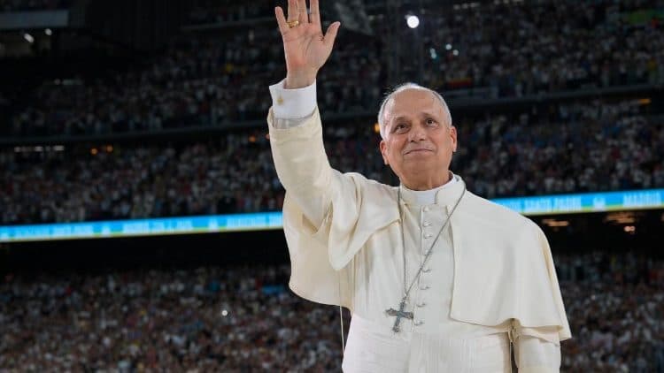 Pápež Lev XIV. počas stretnutia s diecéznou komunitou v Madride. Zdroj: Slovenská sekcia Vatican News